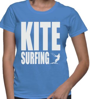 kitesurfing tshirt blauw