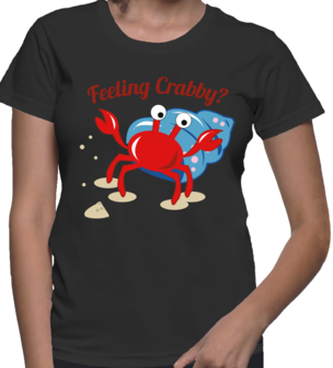 feeling crabby tshirt zwart