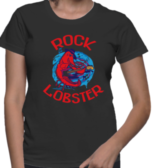 rock lobster tshirt zwart