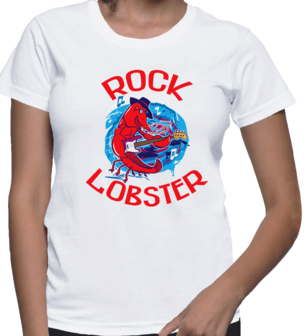 Rock lobster tshirt wit