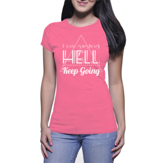 roze dames t shirt hell