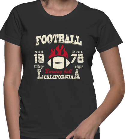 american football tshirt zwart