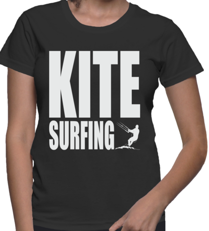 kitesurfing tshirt zwart