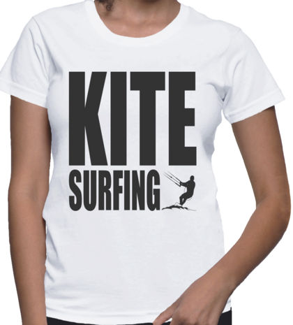 kitesurfing tshirt wit