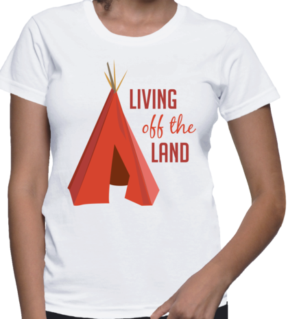 living of the land tshirt zwart