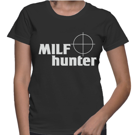 milf hunter t shirt zwart